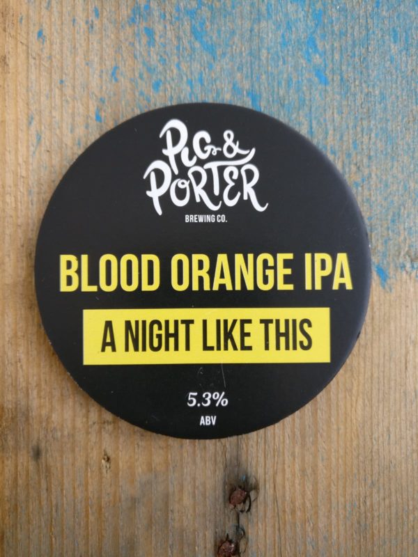 Pig and Porter  - A Night Like This, Blood Orange IPA